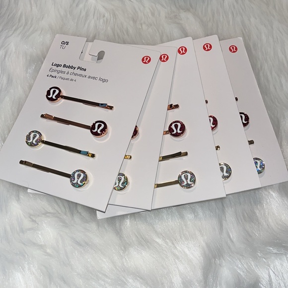 NWT Lululemon logo, hair bobby pins pack  each sold separately MRSP 25/12 - Picture 3 of 4